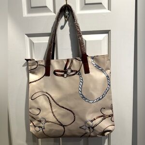 Lila Equestrian Pattern Tote Bag BRAND NEW